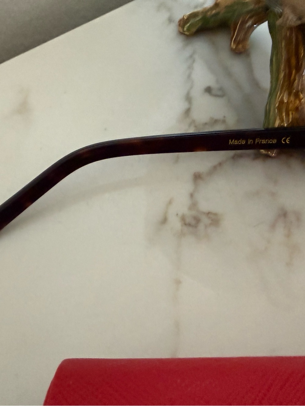 Cartier Tortoiseshell Temple Sunglasses with Gold Accents and Brown Lenses - Picture 6 of 9